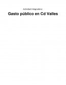 Actividad Integradora: Gasto público en Cd Valles