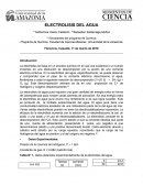Electrolisis del agua. Relación corriente Vs tiempo en la electrolisis del ácido sulfúrico