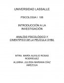ANALÍSIS PSICOLÓGICO Y CINENTÍFICO DE LA PELÍCULA SYBIL