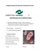 Unidad 2 Tema 1: Identificación de la biodiversidad