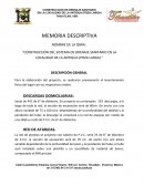 Construcción del sistema de drenaje sanitario en la localidad de la antigua
