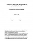 Importancia de acciones del hombre en el cuidado del ambiente