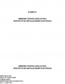 MEMORIA TÉCNICA EXPLICATIVA PROYECTO DE INSTALACIONES ELÉCTRICAS