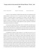 Ensayo sobre el documental de Michael Moore “Sicko”, año 2007