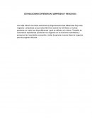 ESTABLECIENDO DIFERENCIAS (EMPRESAS Y NEGOCIOS)