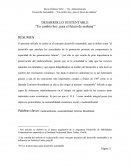 Palabras claves: medioambiente, sustentabilidad, Informe Brundtland