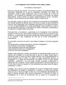 La investigación como mediación entre sujeto y objeto.