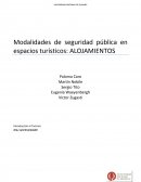 Modalidades de seguridad pública en espacios turísticos: ALOJAMIENTOS