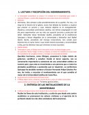 LECTURA Y RECEPCIÓN DEL NOMBRAMIENTO.