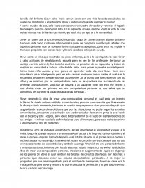 Steve Jobs inicia con un joven con una vida llena de obstáculos. Página 1