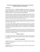 INVESTIGACIÓN LA EDUCACIÓN COMO FACTOR DE CALIDAD DE VIDA EN LA POBLACIÓN VENDEDORES AMBULANTES NO ESTACIONARIOS