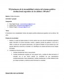 El fenómeno de la inestabilidad crónica del sistema político-institucional argentino de los últimos 100 años