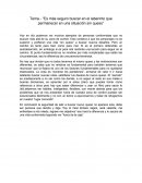 Es mas seguro buscar en el laberinto que permanecer en una situacion sin queso