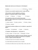 PRUEBA DE CIENCIAS NATURALES 8° AÑO BÁSICO