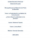 ¿Cómo influye la publicidad en los jóvenes?