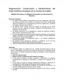 Regeneración, Conservación y Mantenimiento del Anillo Periférico Ecológico de la Ciudad de Puebla.