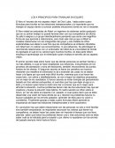 LOS 4 PRINCIPIOS PARA TRABAJAR EN EQUIPO.