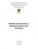 La cirugía bucal infantil sigue los mismos principios de la cirugía bucal general