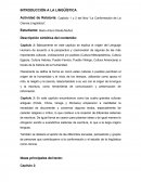 Actividad de relatoría: capítulo 1 y 2 del libro “La conformación de la ciencia lingüística”