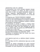 ARGENTINA VUELVE A UNIRSE.