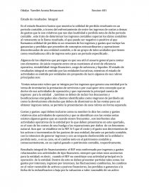 Estado de resultados Integral. Página 1