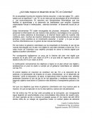 Tema: ¿Aún falta mejorar el desarrollo de las TIC en Colombia?