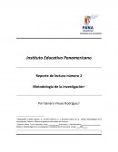 Reporte de lectura - Metodología de la investigación