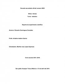 Reporte de experimento científico.. Página 1