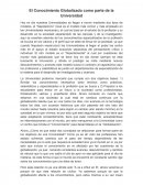 Conocimiento globalizado en las universidades.