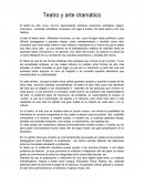 Teatro y arte dramático.