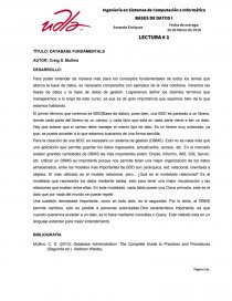 Database fundamentals. Página 1