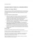 SEGUNDO ENSAYO TEORÍA DE LA COMUNICACIÓN
