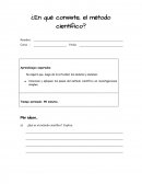 ¿En qué consiste, el método científico?