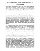 EN EL NOMBRE DEL CIELO, LAS TRADICIONES OS PIDEN POSADA