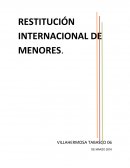 RESTITUCION DE MENORES EN MÉXICO