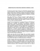 Administracion de Recursos Humanos en America Latina