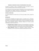 PROGRAMA DE FORMACIÓN VIVENCIAL DE EMPRENDIMIENTO PARA JOVENES