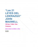“Las 21 LEYES DEL LIDERAZGO” JOHN MAXWELL