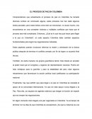 EL PROCESO DE PAZ EN COLOMBIA.