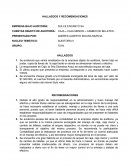 Auditoria- HALLAZGOS Y RECOMENDACIONES.