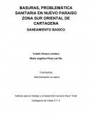 BASURAS, PROBLEMÁTICA SANITARIA EN NUEVO PARAISO ZONA SUR ORIENTAL DE CARTAGENA
