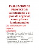 La estrategia y el plan de negocios como pilares fundamentales Las dimensiones del negocio.