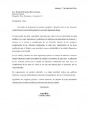 Por medio de la presente me permito saludarle y desearle éxito en sus funciones como Director General del despacho al cual usted dignamente dirige.