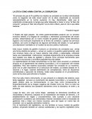 La etica como arma contra la corrupcion