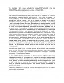 El papel de los jovenes universitarios en el desarrollo económico, social y politico