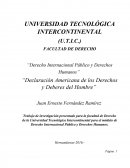 Declaración Americana de los Derechos y Deberes del Hombre.