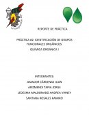 PRÁCTICA #2: IDENTIFICACIÓN DE GRUPOS FUNCIONALES ORGÁNICOS.