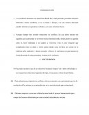 Los conflictos humanos.