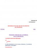 DESARROLLO DE CADA UNO DE LOS ASPECTOS DEL PROGRAMA