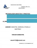 METODOLOGÍA DIDÁCTICA Y PRÁCTICA DOCENTE EN PREESCOLAR